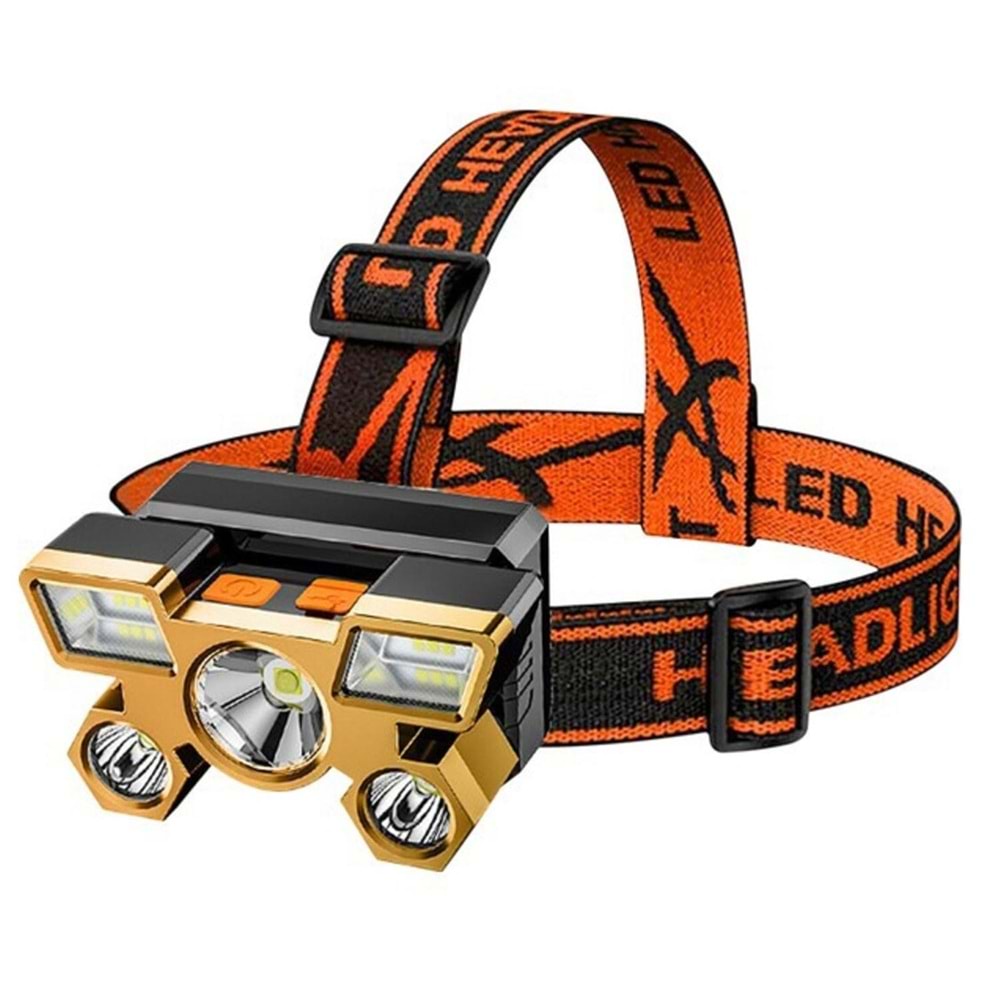 KAFA FENERİ LAMBASI LED ŞARJLI GOLD ORION OR-5LED