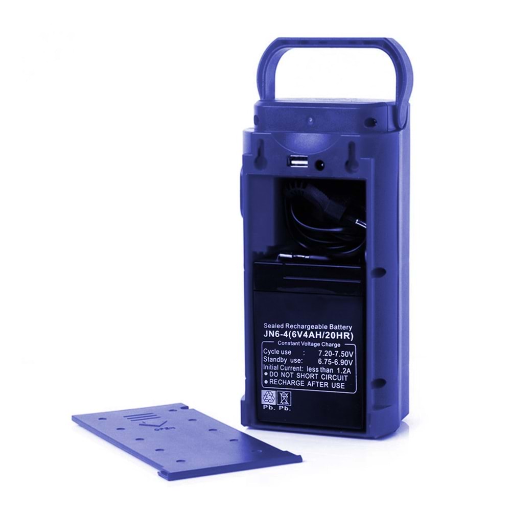 KINSACH KS-824 24 LEDLİ ŞARJLI IŞILDAK 6V4A AKÜLÜ POWERBANK ÖZELLİKLİ