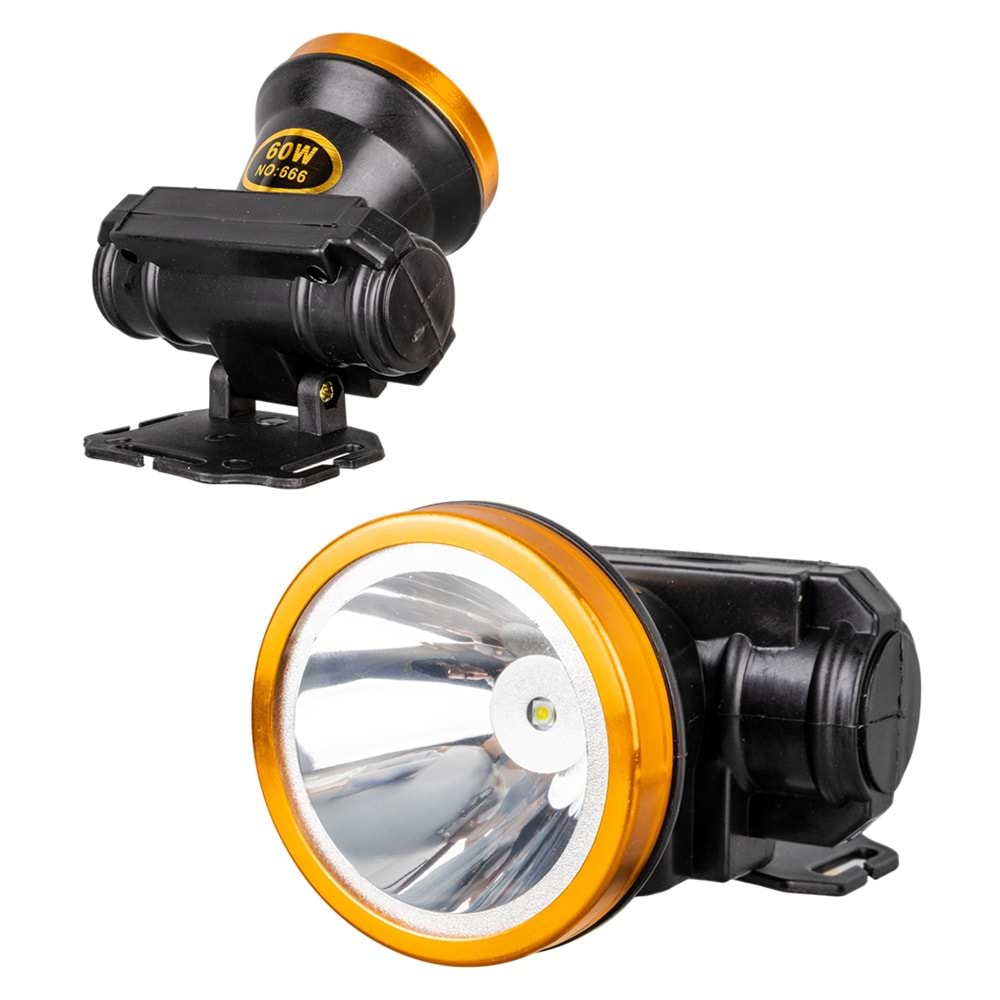 POWERMASTER PM-4524 POWER LEDLİ 40 WATT SU GEÇİRMEZ ŞARJLI KAFA LAMBASI FENERİ