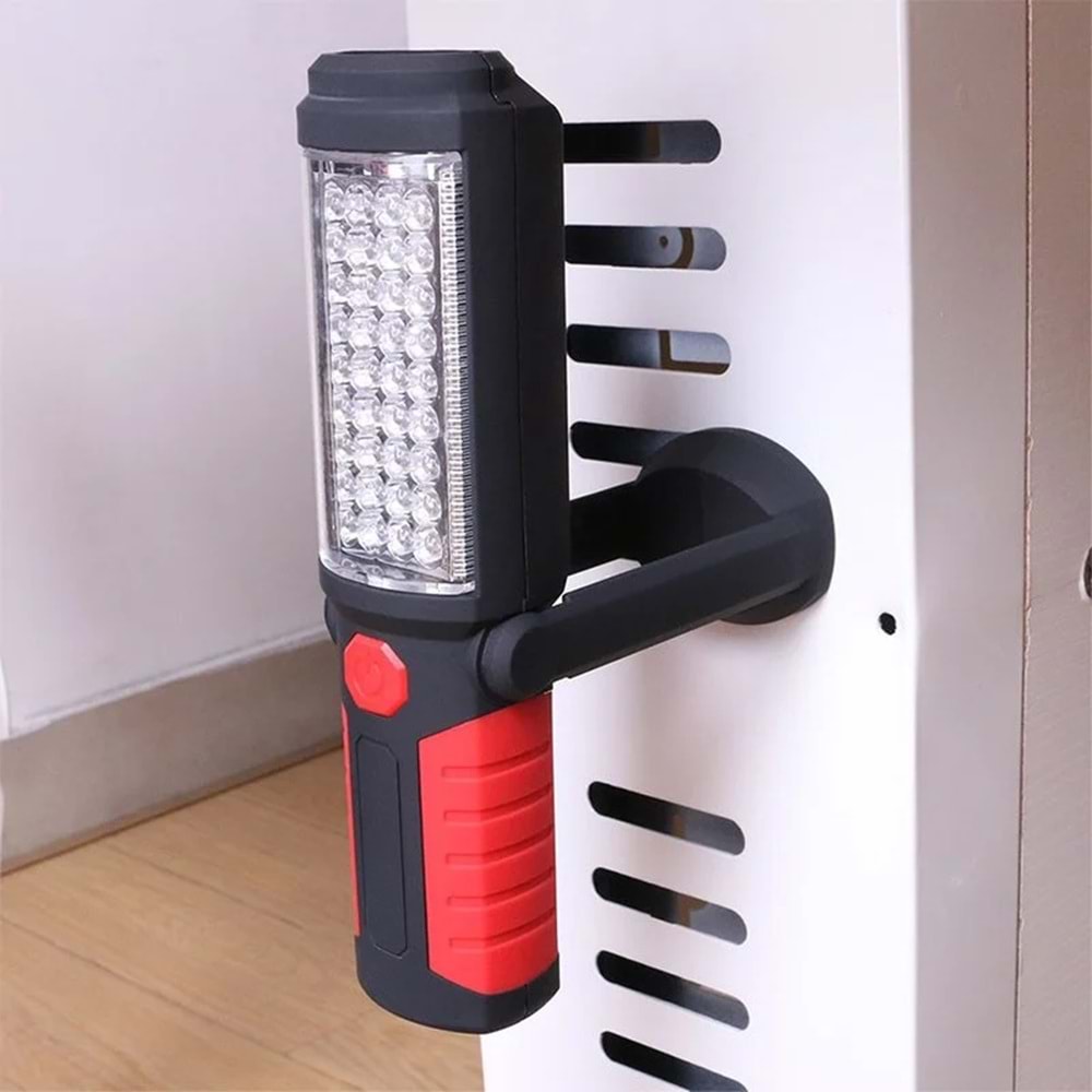 POWERMASTER PE-41 36+5 LEDLİ 2 MODLU KANCALI MIKNATISLI PİLLİ ÇALIŞMA LAMBASI