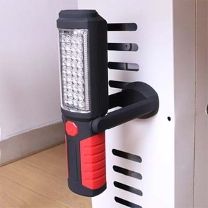 POWERMASTER PE-41 36+5 LEDLİ 2 MODLU KANCALI MIKNATISLI PİLLİ ÇALIŞMA LAMBASI